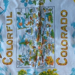 Colorful Colorado Vintage Scarf 100% Nylon Made In Japan